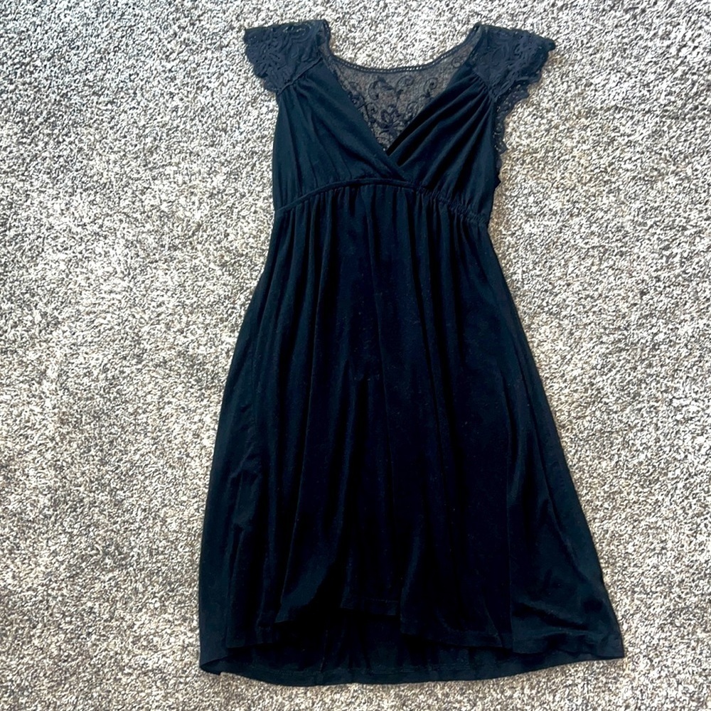 Soprano Lace V Neck Mini Dress